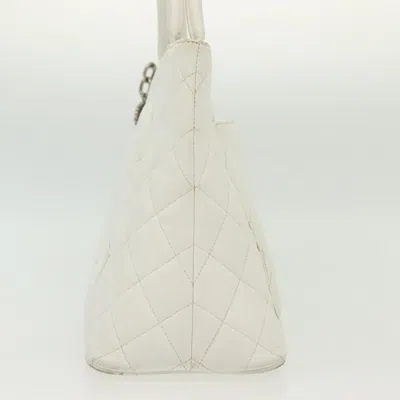 Pre-owned Chanel Medaillon White Leather Tote Bag ()
