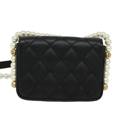 Pre-owned Chanel Mini Flap Bag Black Leather Shoulder Bag ()