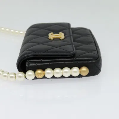 Pre-owned Chanel Mini Flap Bag Black Leather Shoulder Bag ()