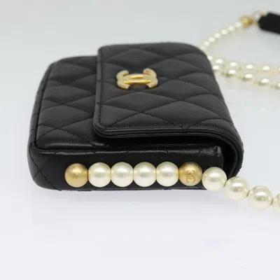Pre-owned Chanel Mini Flap Bag Black Leather Shoulder Bag ()