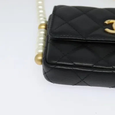 Pre-owned Chanel Mini Flap Bag Black Leather Shoulder Bag ()