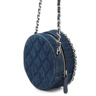 Pre-owned Chanel Navy Denim Shoulder Bag () In Blue