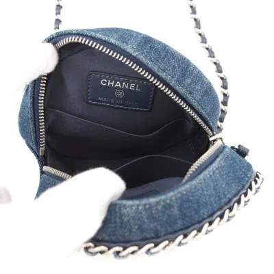 Pre-owned Chanel Navy Denim Shoulder Bag () In Blue