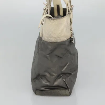 Pre-owned Chanel Paris Biarritz Grey Canvas Tote Bag () In Gray