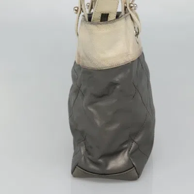 Pre-owned Chanel Paris Biarritz Grey Canvas Tote Bag () In Gray