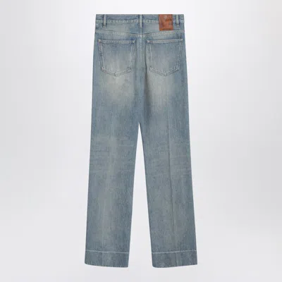 Valentino Garavani Light Washed-effect Jeans In Blue