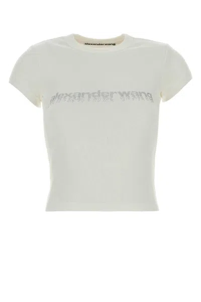 Alexander Wang Women White Cotton T-shirt In White