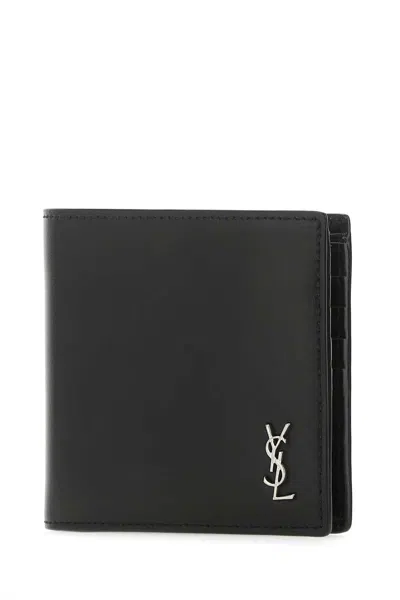 Saint Laurent Smooth Leather Bi-fold Wallet In Black
