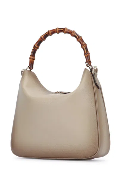 Gucci Medium Diana Leather Top Handle Bag In Neutral