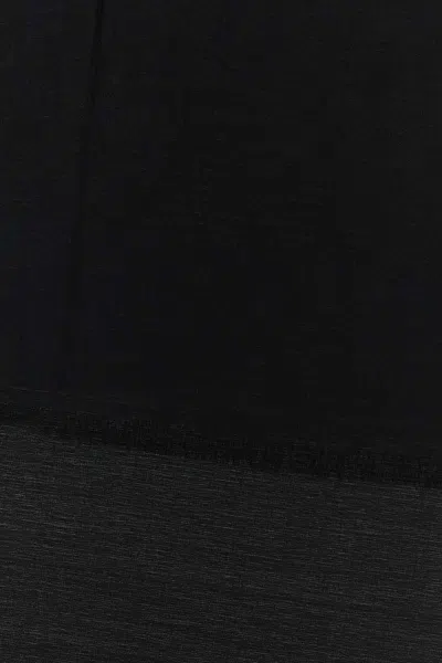 Gucci Black Cotton Blend Foulard In Black