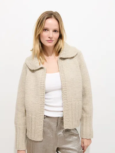 Alex Mill Spring St Zip Sweater In Highland Wool In Neutral
