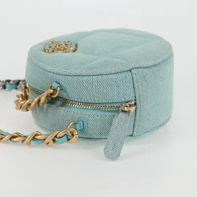 Pre-owned Chanel Ronde Blue Canvas Shoulder Bag ()
