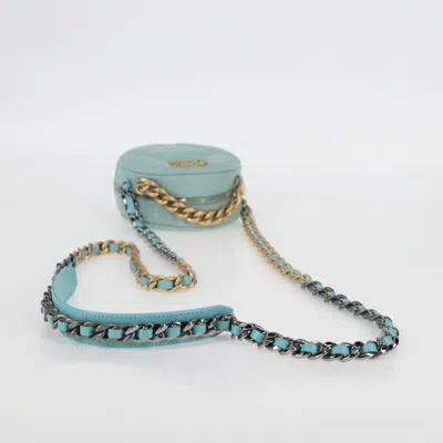 Pre-owned Chanel Ronde Blue Canvas Shoulder Bag ()