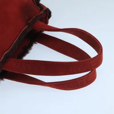 Pre-owned Chanel Shopping Red Suede Tote Bag ()