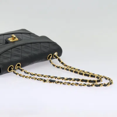 Pre-owned Chanel Single Flap Black Leather Shoulder Bag ()