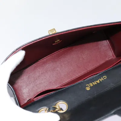 Pre-owned Chanel Single Flap Black Leather Shoulder Bag ()