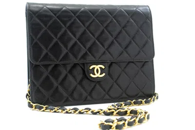 Pre-owned Chanel Single Flap Black Leather Shoulder Bag ()