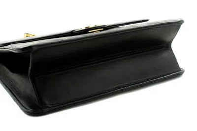 Pre-owned Chanel Single Flap Black Leather Shoulder Bag ()