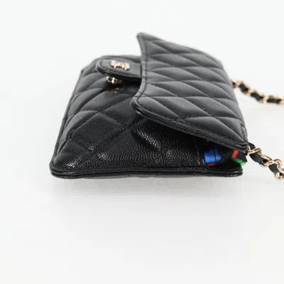 Pre-owned Chanel Single Flap Black Leather Shoulder Bag ()