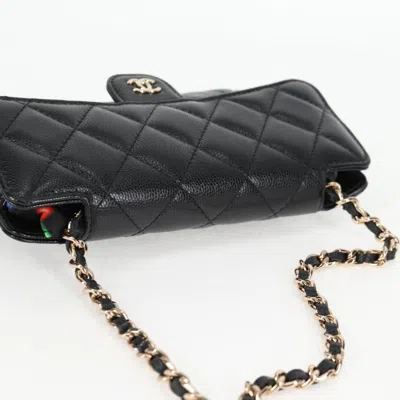 Pre-owned Chanel Single Flap Black Leather Shoulder Bag ()
