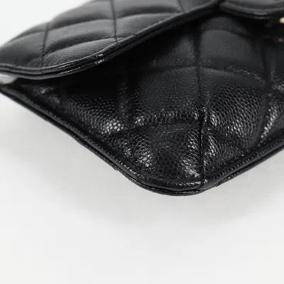 Pre-owned Chanel Single Flap Black Leather Shoulder Bag ()