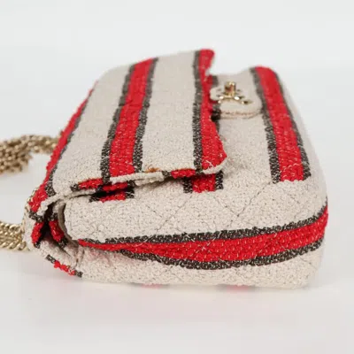 Pre-owned Chanel Timeless/classique Beige Cotton Shoulder Bag () In Sand