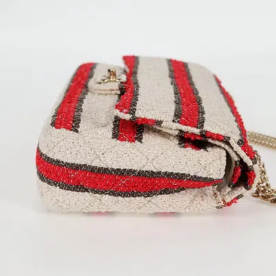 Pre-owned Chanel Timeless/classique Beige Cotton Shoulder Bag () In Sand