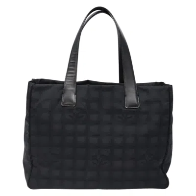 Pre-owned Chanel Travel Line Black Nylon Tote Bag ()