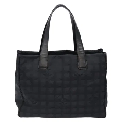 Pre-owned Chanel Travel Line Black Nylon Tote Bag ()