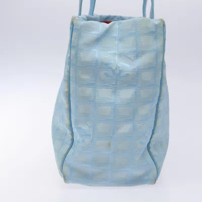 Pre-owned Chanel Travel Line Blue Nylon Tote Bag ()