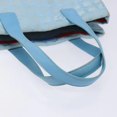 Pre-owned Chanel Travel Line Blue Nylon Tote Bag ()