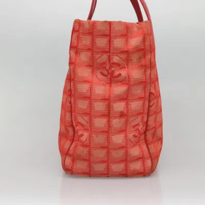 Pre-owned Chanel Travel Line Red Nylon Tote Bag ()