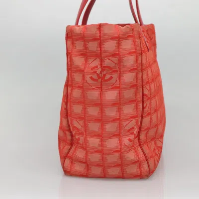 Pre-owned Chanel Travel Line Red Nylon Tote Bag ()