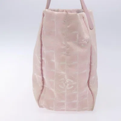 Pre-owned Chanel Travel Line Pink Nylon Tote Bag ()