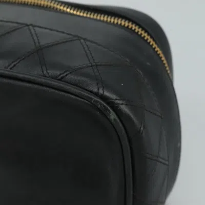 Pre-owned Chanel Vanity Black Leather Clutch Bag ()