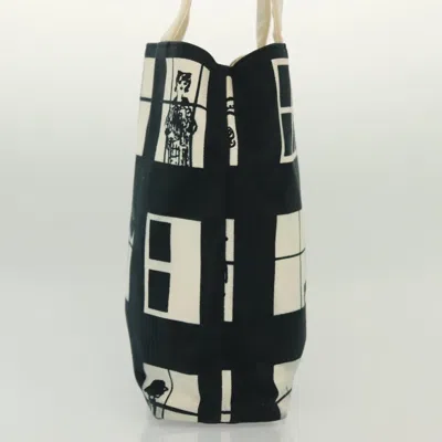 Pre-owned Chanel Window Black Canvas Tote Bag ()