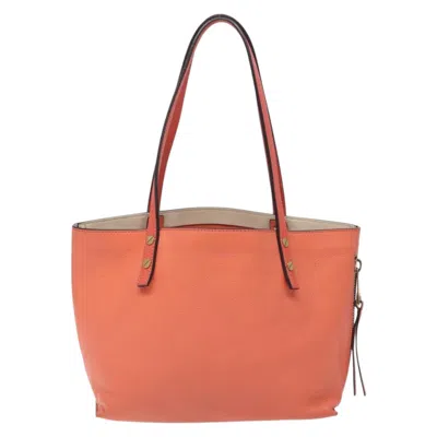 Pre-owned Chloé Dylan Orange Leather Tote Bag ()