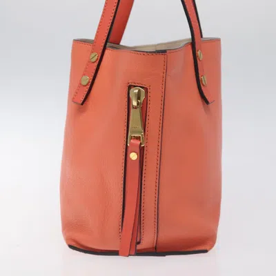 Pre-owned Chloé Dylan Orange Leather Tote Bag ()