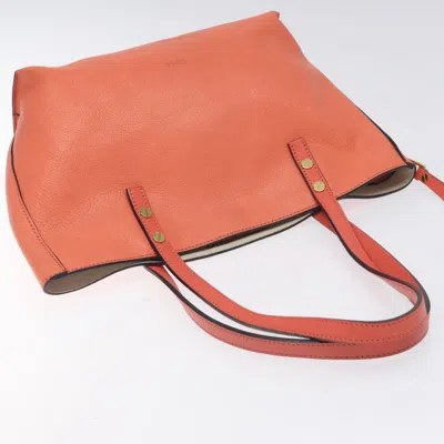 Pre-owned Chloé Dylan Orange Leather Tote Bag ()
