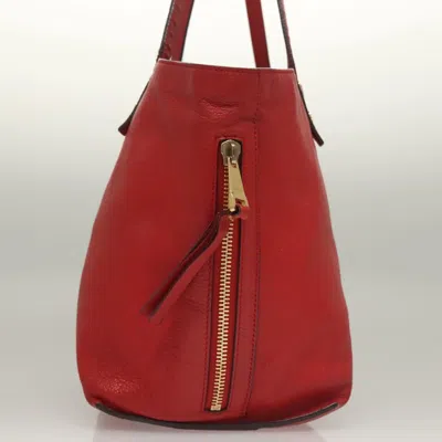 Pre-owned Chloé Dylan Red Leather Tote Bag ()