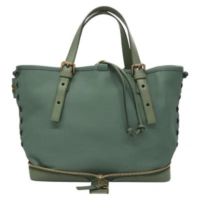 Pre-owned Chloé Green Leather Tote Bag ()
