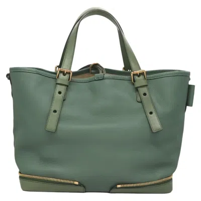 Pre-owned Chloé Green Leather Tote Bag ()