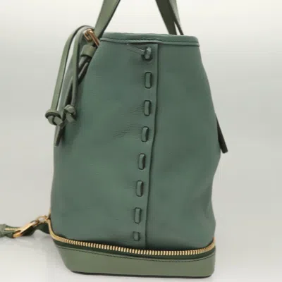 Pre-owned Chloé Green Leather Tote Bag ()