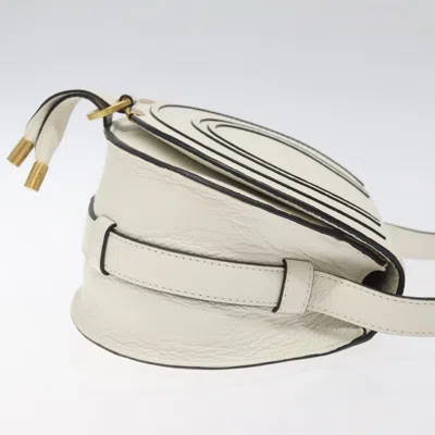 Pre-owned Chloé Marcie White Leather Shoulder Bag ()