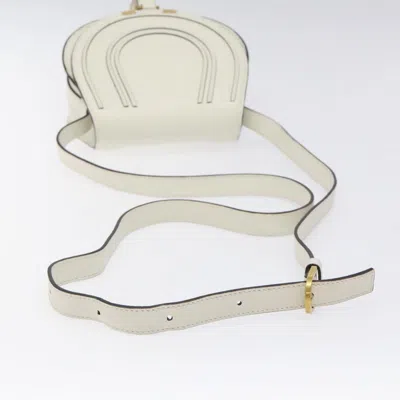 Pre-owned Chloé Marcie White Leather Shoulder Bag ()
