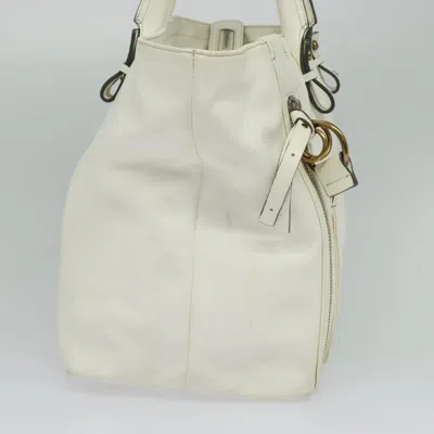 Pre-owned Chloé White Leather Tote Bag ()