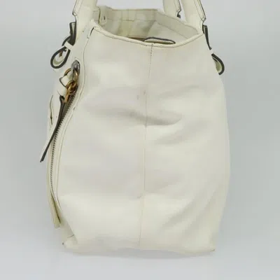 Pre-owned Chloé White Leather Tote Bag ()