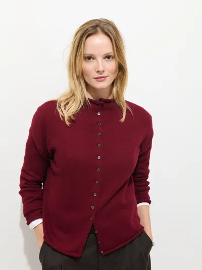 Alex Mill Taylor Cardigan In Cotton Cashmere In Burgundy