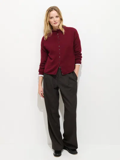 Alex Mill Taylor Cardigan In Cotton Cashmere In Burgundy