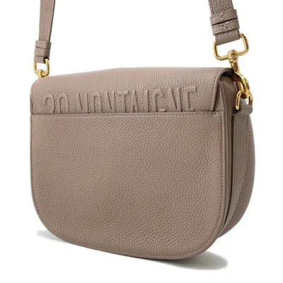 Pre-owned Dior Christian  Grayish Leather Shoulder Bag ()